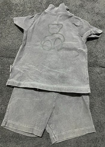 Gri Denim Bebek Erkek Takımı
