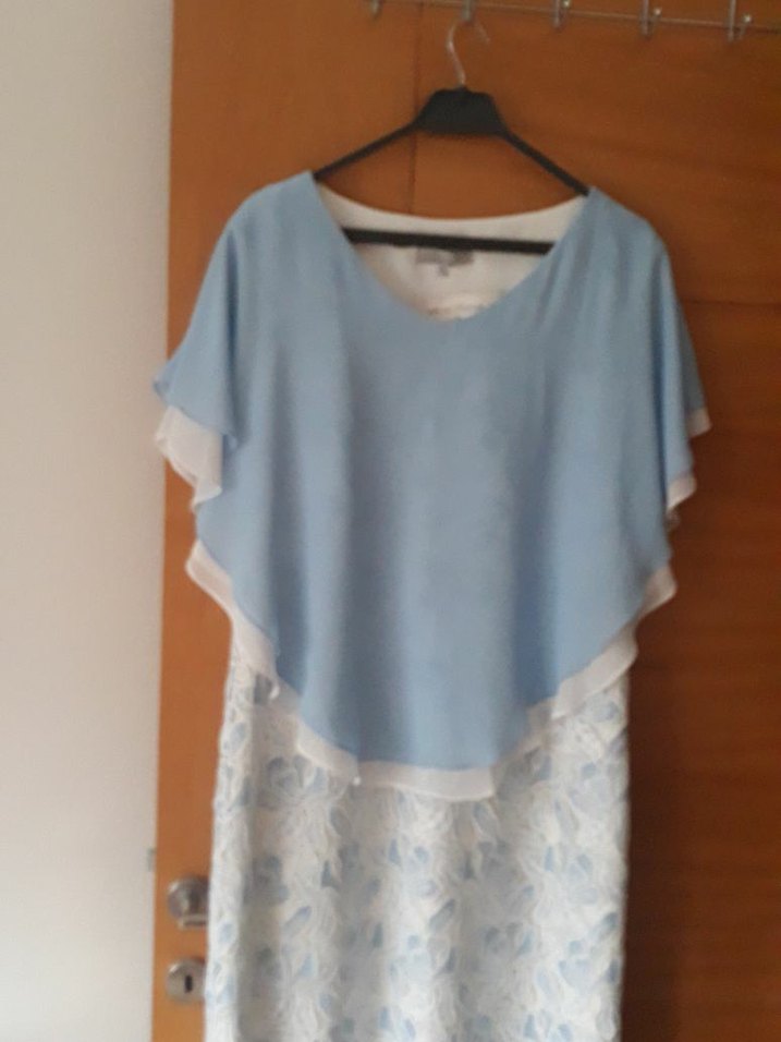 Güpür Mavi hot couture abiye elbise - Görsel 2