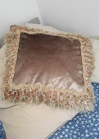 Nakışlı Bohem Bej Kırlent kılıfı - Görsel 2
