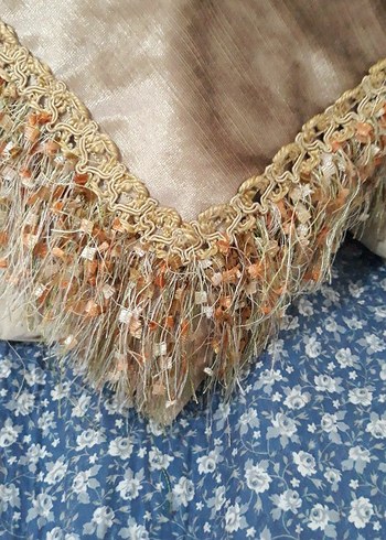 Nakışlı Bohem Bej Kırlent kılıfı - Görsel 3