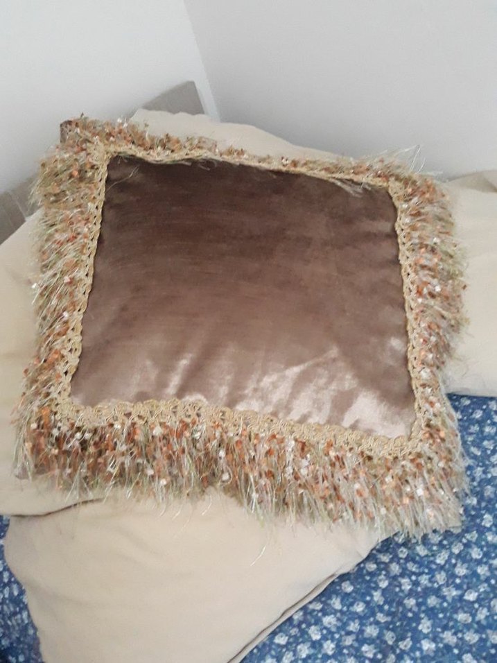 Nakışlı Bohem Bej Kırlent kılıfı - Görsel 2
