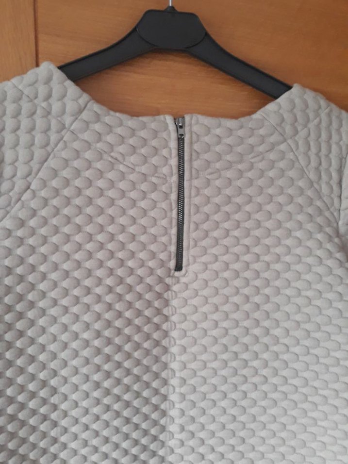 Kadın Gri Kısa Kollu Triko Bluz - Görsel 4