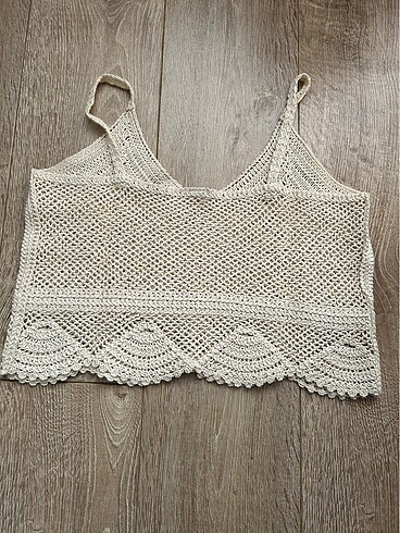 Diğer Crop örme askılı bluz