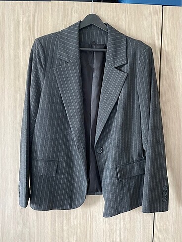 42 Beden çizgili blazer ceket