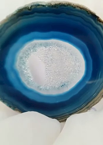 Parlak Mavi Doğal Akik Taş Dekor - Görsel 2