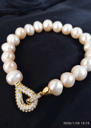 gerçek inci bileklik - Görsel 3
