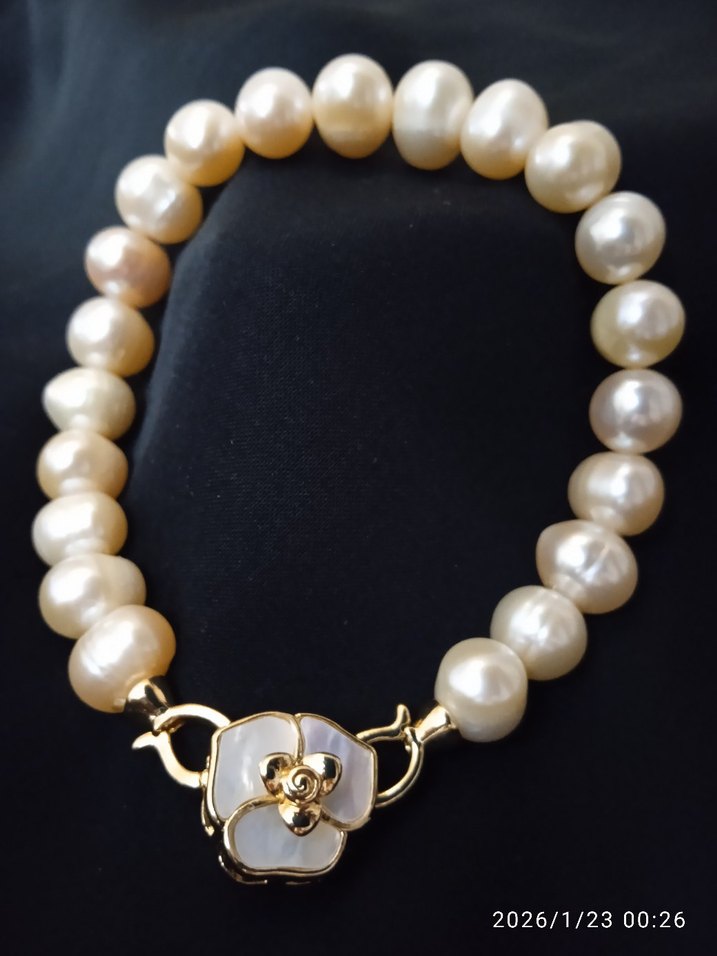 gerçek inci bileklik - Görsel 3