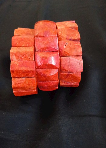 Gerçek mercan bileklik. ( fosil mercan) - Görsel 2