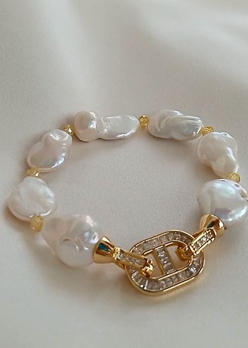 gerçek barok inci bileklik - Görsel 2