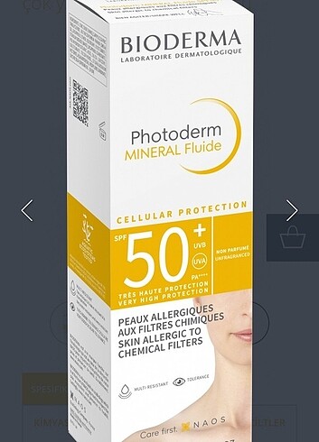 Bioderma PhotodermMINERAL Fluid SPF50+ Non parfume unfragranced