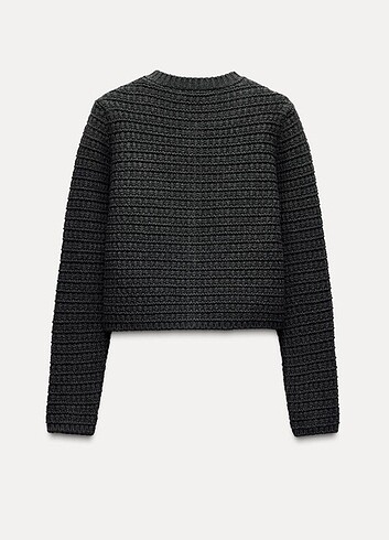 Zara tek düğmeli örgü hırka s