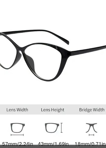 Cat eye siyah gözlük vintage - Görsel 3