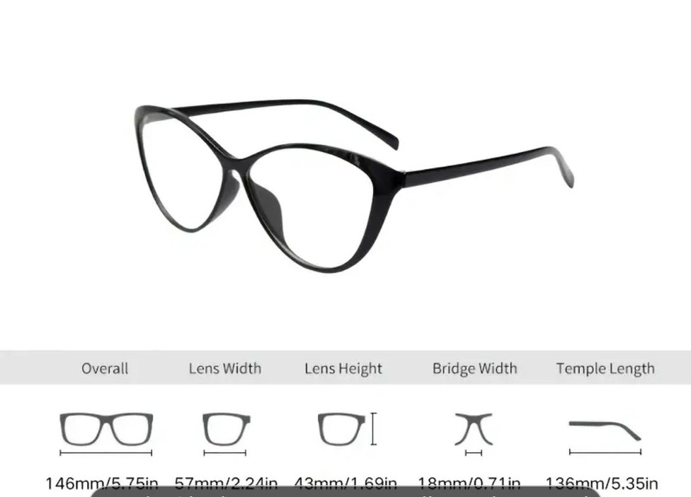 Cat eye siyah gözlük vintage - Görsel 3