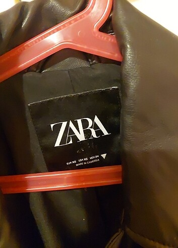 xs Beden siyah Renk Zara Crop Deri Ceket 