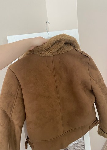 s Beden Kürklü Kahverengi Süet Kadın Ceket