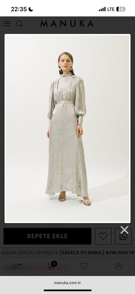 Manuka Işıltılı Abiye Yeşil - Görsel 2