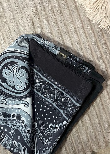 Gri Bohem Desenli Kadın Şal - Görsel 2