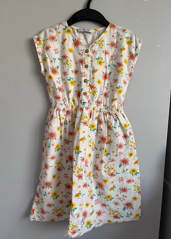 Çiçek Desenli Bohem Kız Elbisesi - Görsel 6