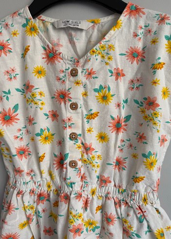 Çiçek Desenli Bohem Kız Elbisesi - Görsel 2