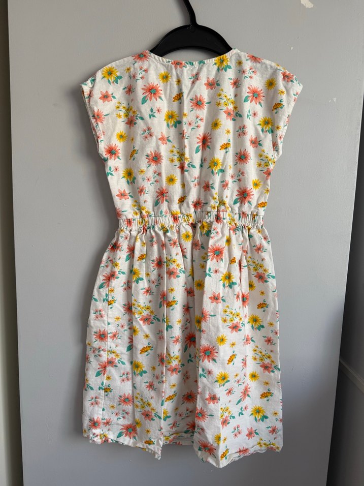Çiçek Desenli Bohem Kız Elbisesi - Görsel 4