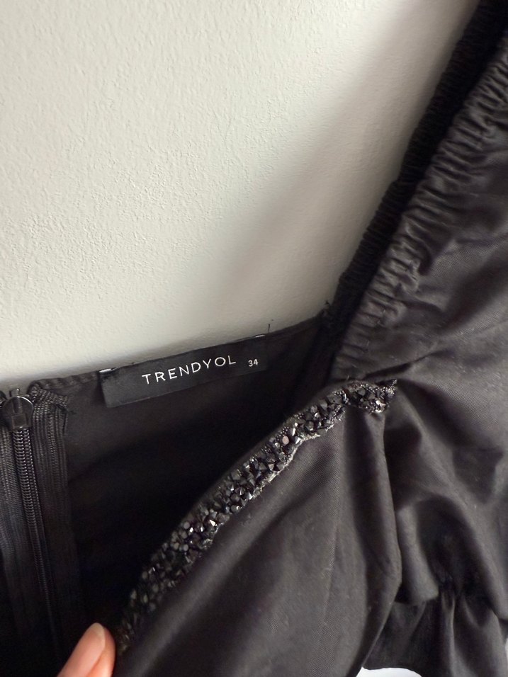 Fırfırlı Siyah Mini Gotik Elbise - Görsel 3