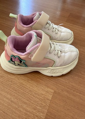 25 Beden pembe Renk Kız Çocuk Pembe Minnie Mouse Spor Ayakkabı