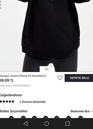 m Beden siyah Renk snoopyli siyah sweatshirt 