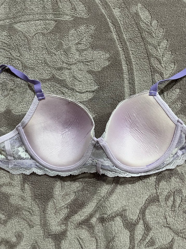 Mor Çiçek Desenli Sütyen - Görsel 3