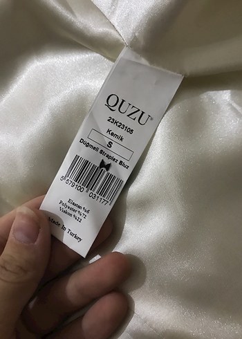 Düğmeli Bej kadın üst - Görsel 9