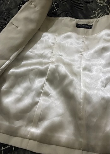 Düğmeli Bej kadın üst - Görsel 5