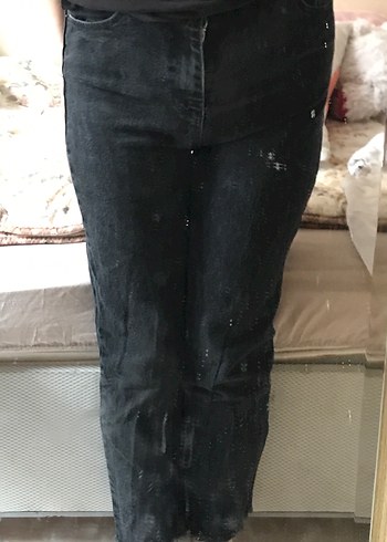 Siyah Kadın Dar Kesim Kot Pantolon - Görsel 3