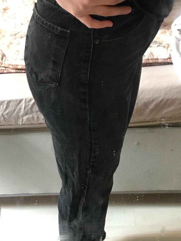 Siyah Kadın Dar Kesim  Kot Pantolon - Görsel 4