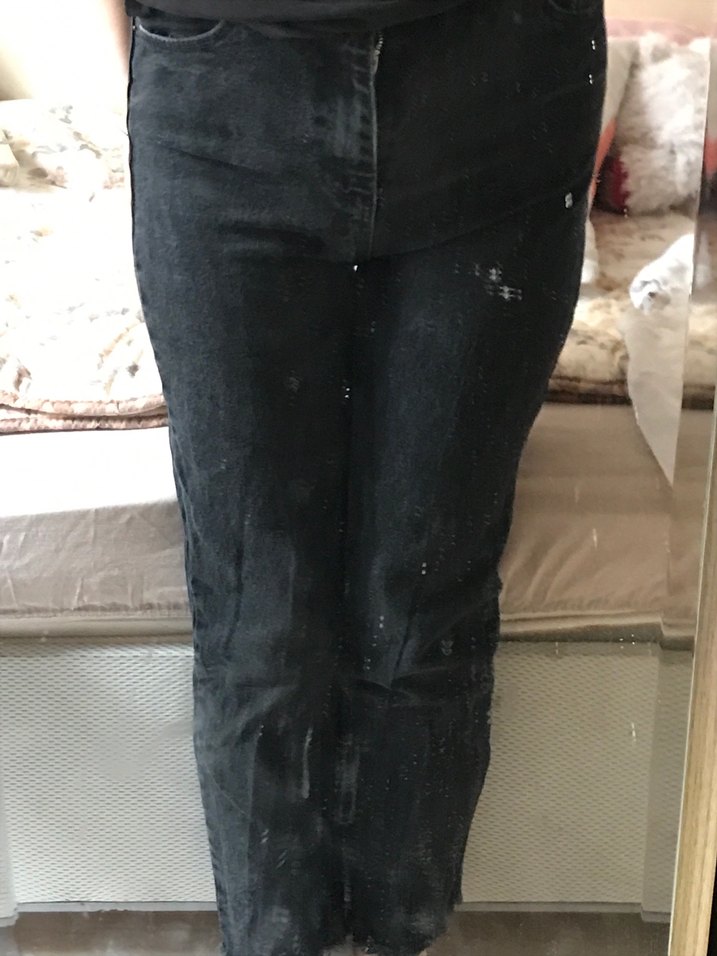 Siyah Kadın Dar Kesim  Kot Pantolon - Görsel 3