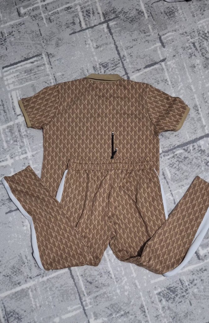 Erkek lacoste Kahverengi Desenli Pijama Takımı - Görsel 3