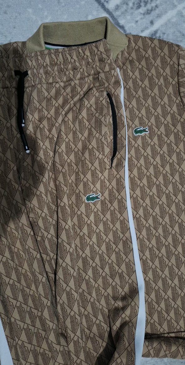 Erkek lacoste Kahverengi Desenli Pijama Takımı - Görsel 5