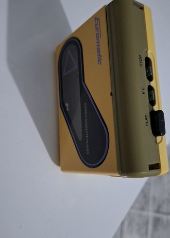 Euromatic walkman Sarı Stereo Kaset Çalar - Görsel 2
