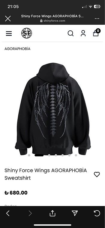 Shiny Force taşlı sweat