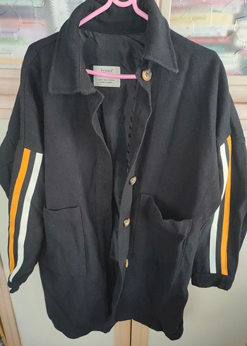 Fred Perry Dugmeli Siyah Midi Street Wear Kadin Ceket