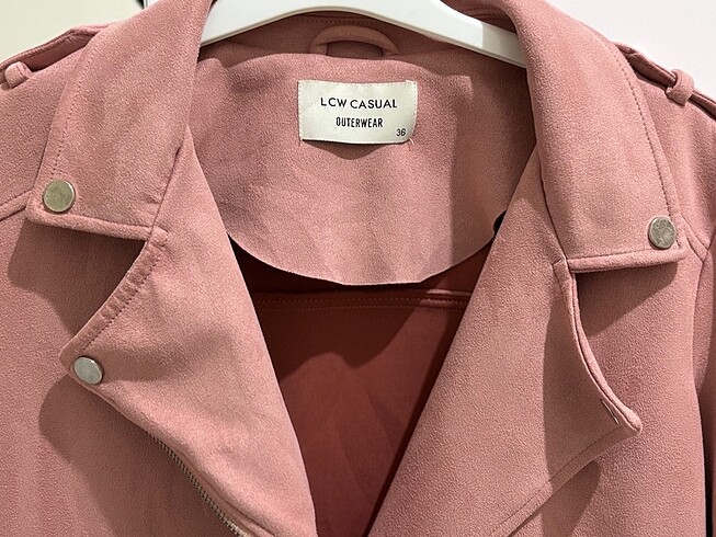 LC Waikiki Pembe süet ceket