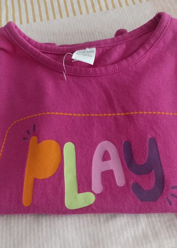 Kız Çocuk Renkli Baskılı Fırfırlı Tişört - Görsel 4