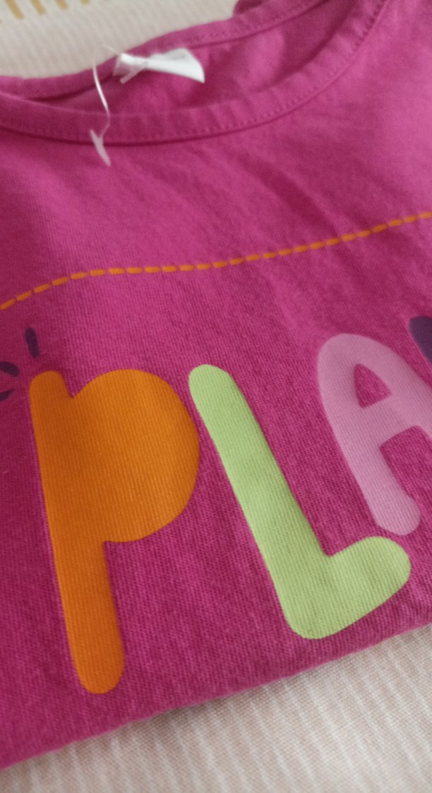 Kız Çocuk Renkli Baskılı Fırfırlı Tişört - Görsel 5