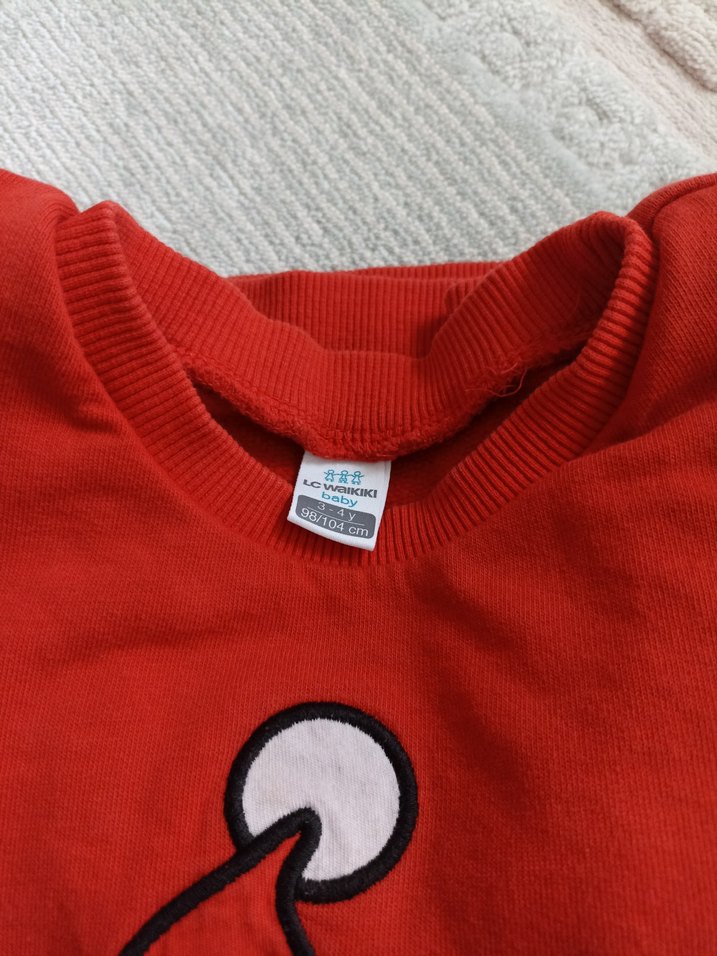 Kırmızı Erkek Çocuk Baskılı Sweatshirt - Görsel 4