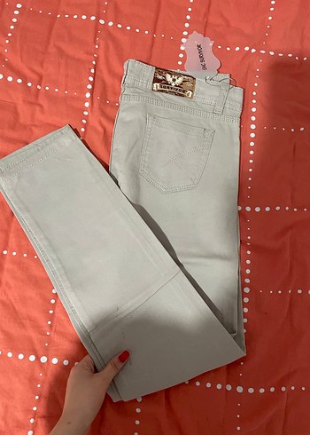 bej rengi kot dar pantolon - Görsel 2