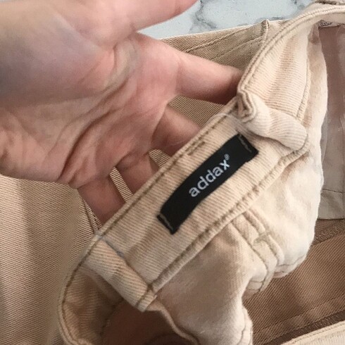 s Beden ten rengi Renk Addax krem bol paça pantolon