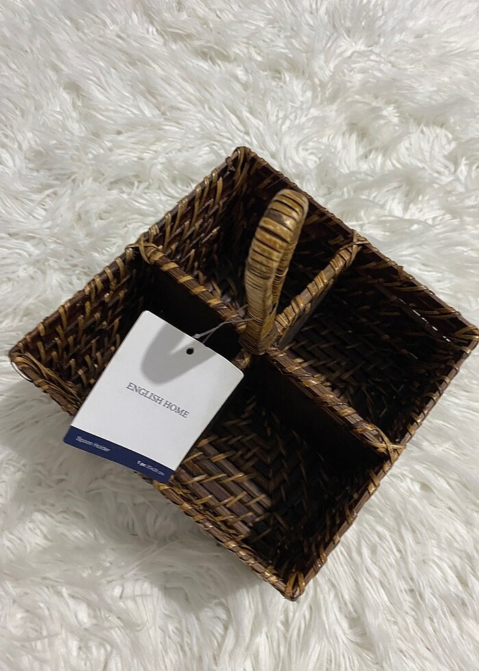 Hasır sepet kaşıklık - Görsel 2