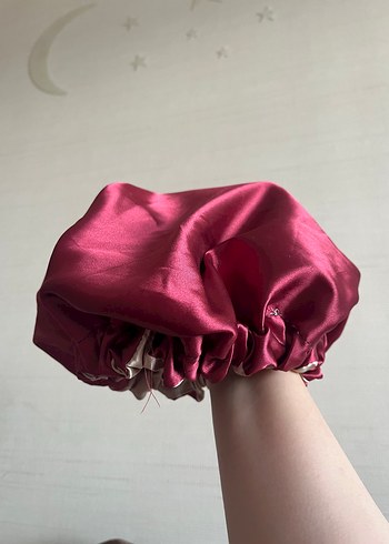 Zara Bordo-Bej Çift Taraflı Saten Saç Bonesi
