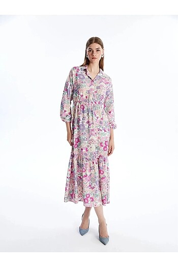 LCW modest çiçekli elbise