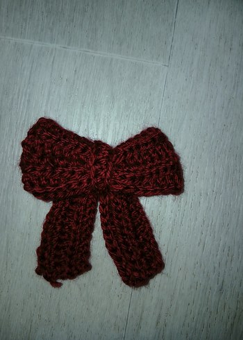 Beyaz Örgü Kumaş Fiyonk Saç Aksesuarı model belirtiniz - Görsel 3