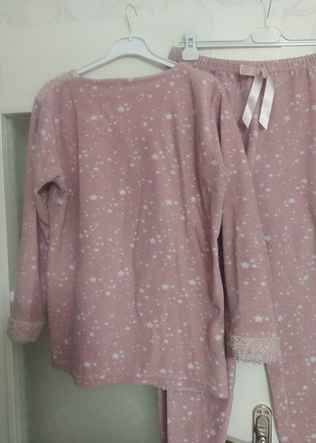 diğer Beden pembe Renk Pembe Uzun Kollu Mini Kadın Pijama Takımı