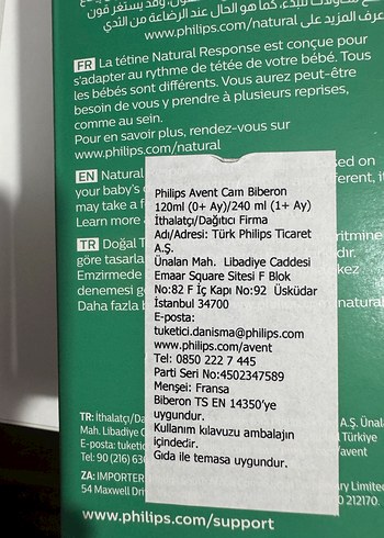 Sıfır ürün Philips avent natural cam biberon seti 2'li (240+120) - Görsel 4